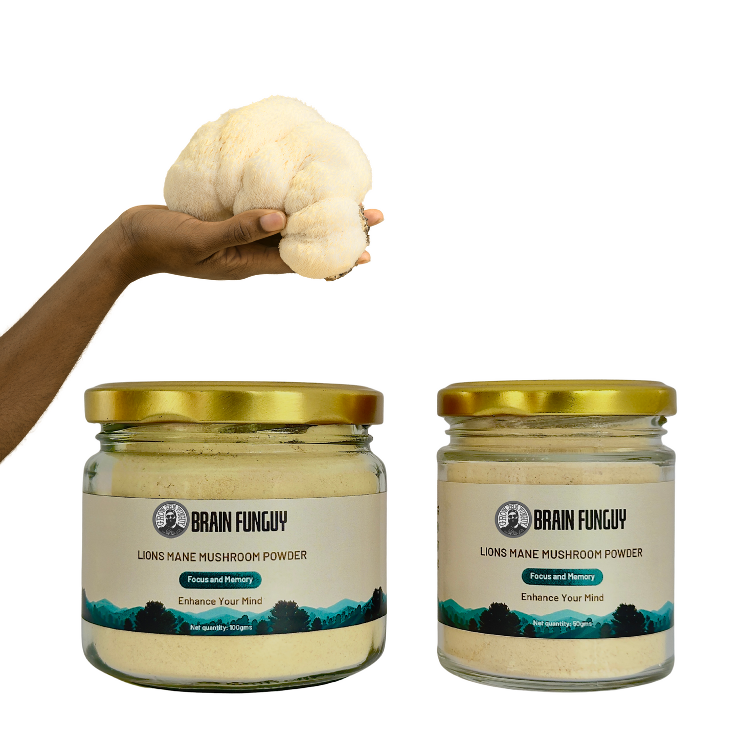 Organic Lion's Mane Powder - | Premium Quality, Brain-Boosting Superfood | Grown in India
