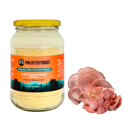 Organic Pink Oyster Powder - 100g | Premium Quality, Cholesterol and diabetic regulating Superfood
