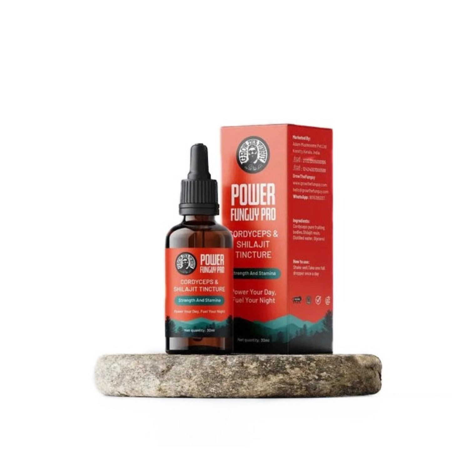 POWERFUNGUY PRO - Cordyceps Dual Extract & Shilajit Extract Tincture 30ML
