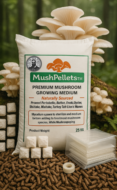 25 block Oyster  Mushroom growing combo - Make 25 bags of 2.5KG each