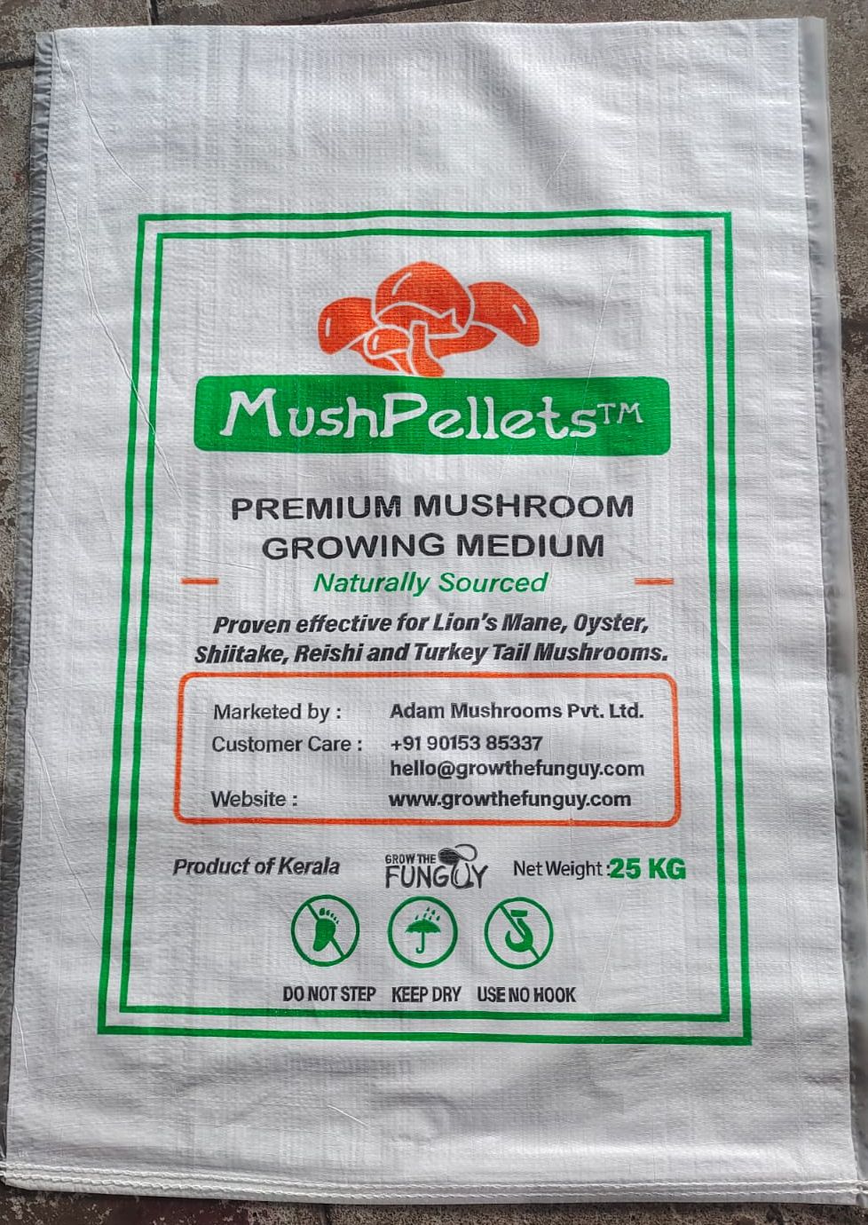 25 block Mushroom growing combo - Make 25 bags of 2.5KG each