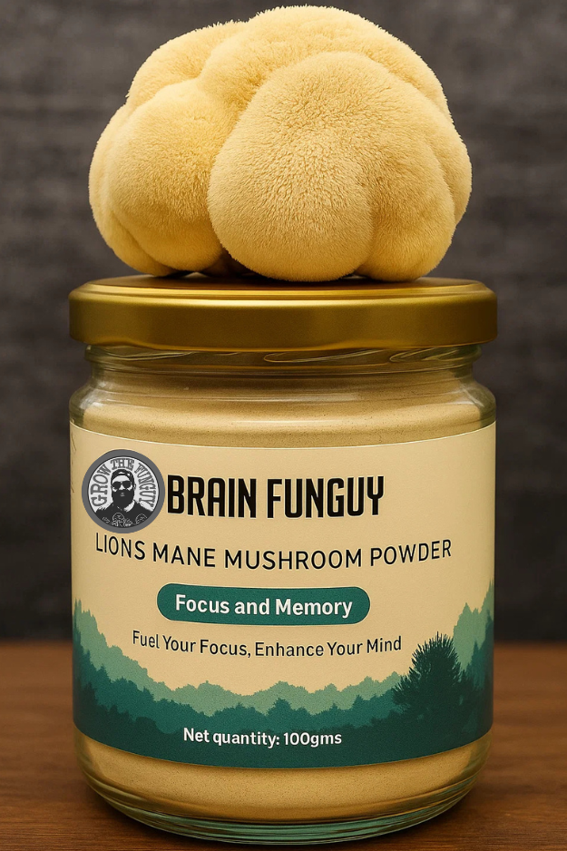 Organic Lion's Mane Powder - 100g | Premium Quality, Brain-Boosting Superfood | Grown in India